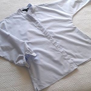 Crisp Blue and White Pinstripe Shirt